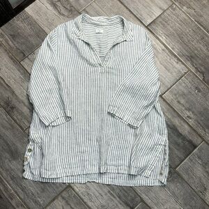 Sigrid Olsen size 100% linen women’s top size 1x
